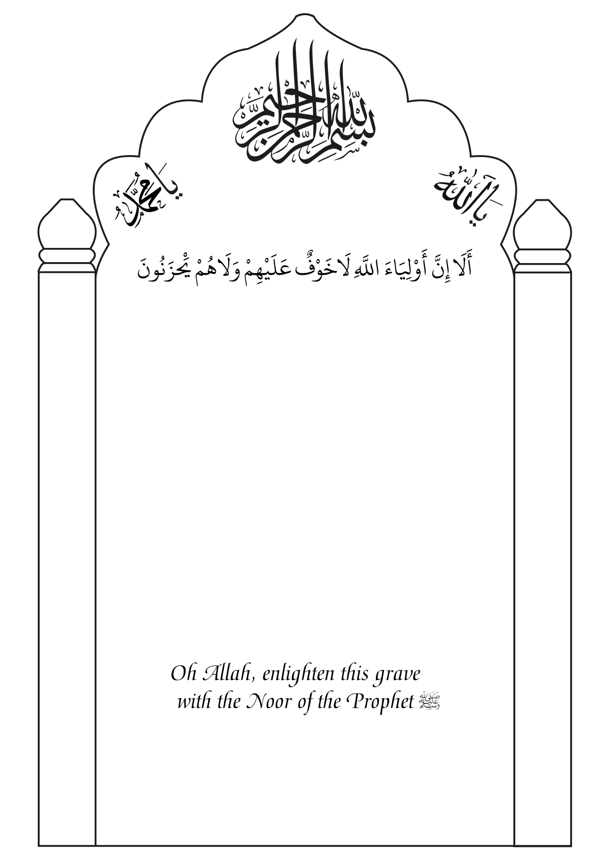 Option 1: <br> Surah Yunus (10:62)